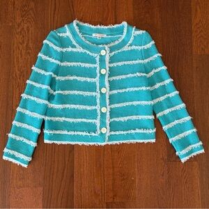 St. John Knit Jacket with Fringe size 6 Made in USA